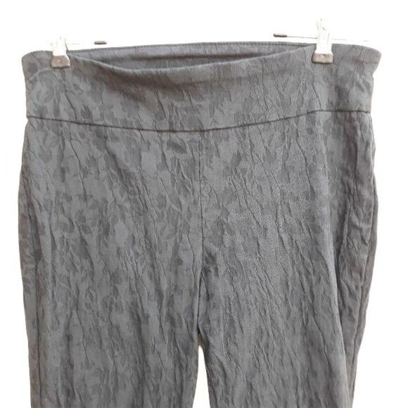 Van Heusen Stretch Extensible Pants Texture Embossed Stretch Cigarette Blk Sz 8S - Picture 7 of 12